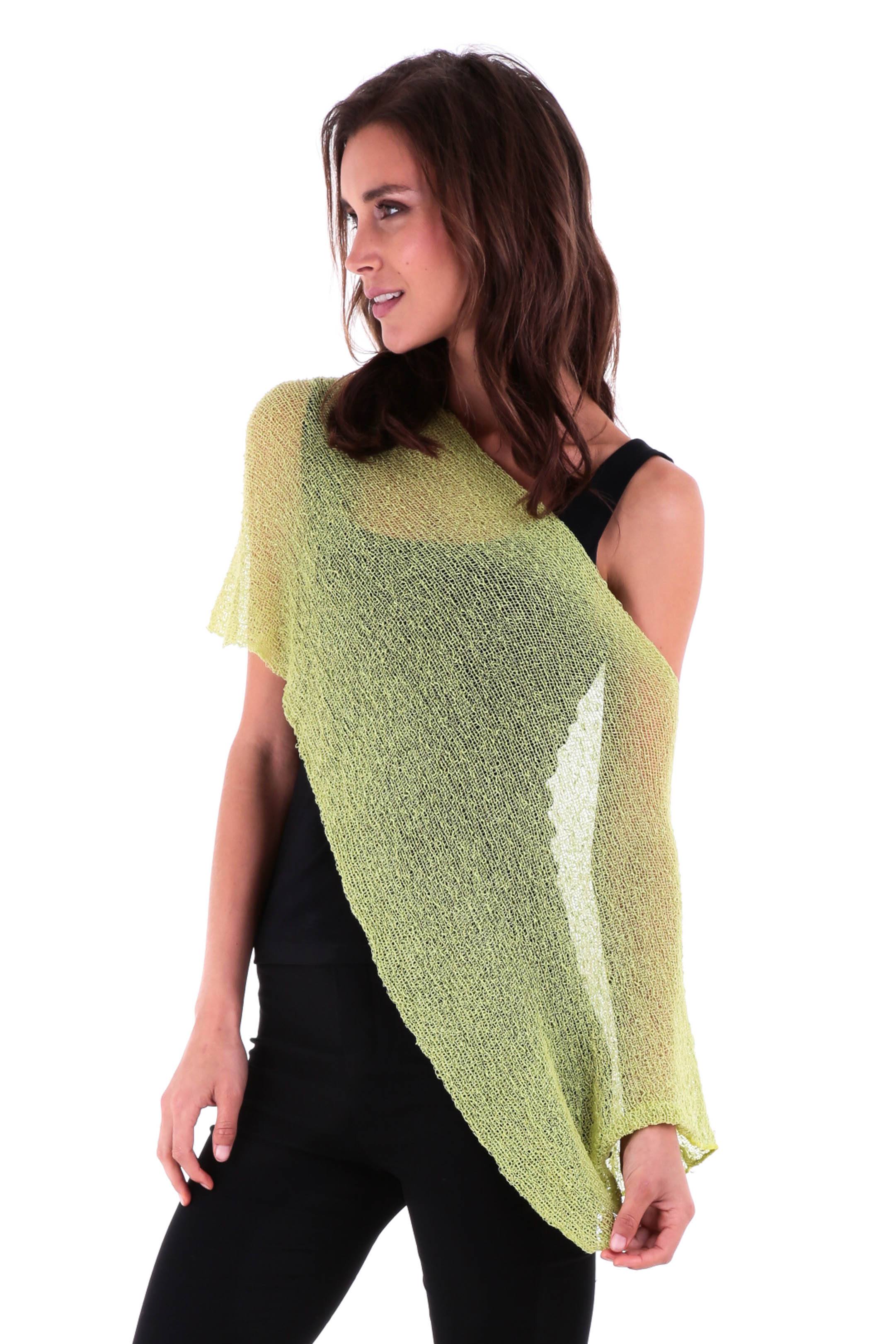 BrisenPoncho | Luftiger Strick-Poncho für den Sommer