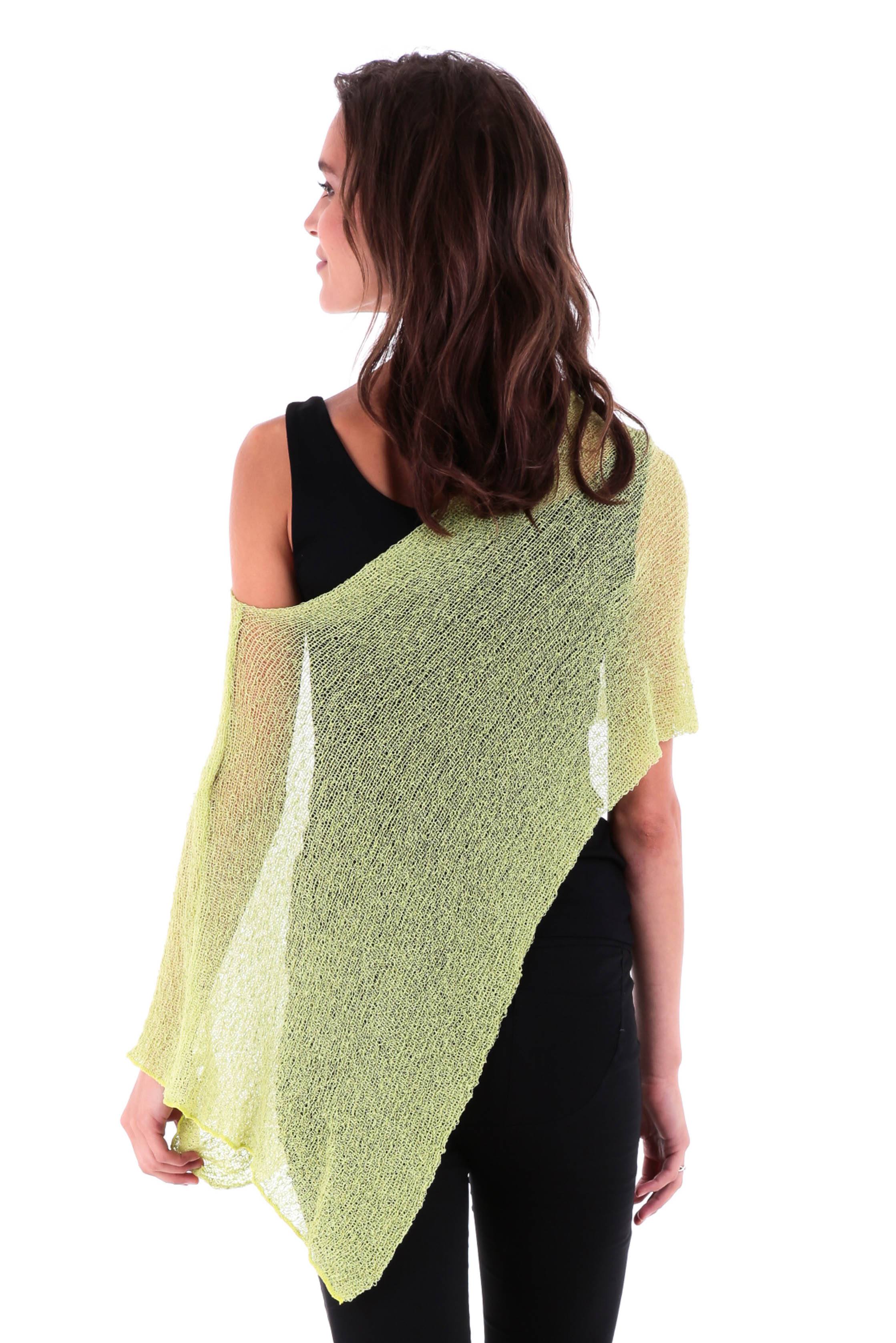 BrisenPoncho | Luftiger Strick-Poncho für den Sommer