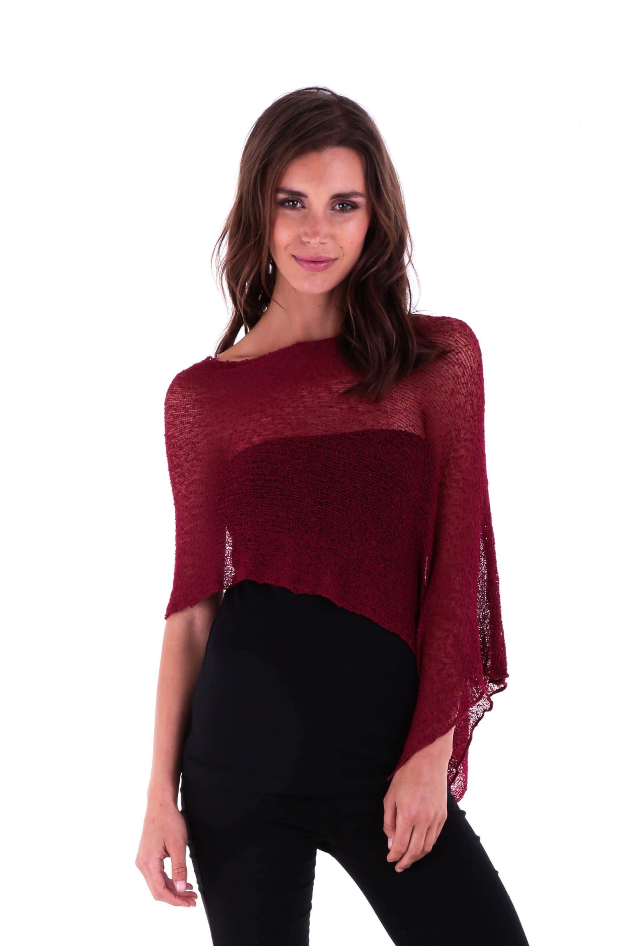 BrisenPoncho | Luftiger Strick-Poncho für den Sommer