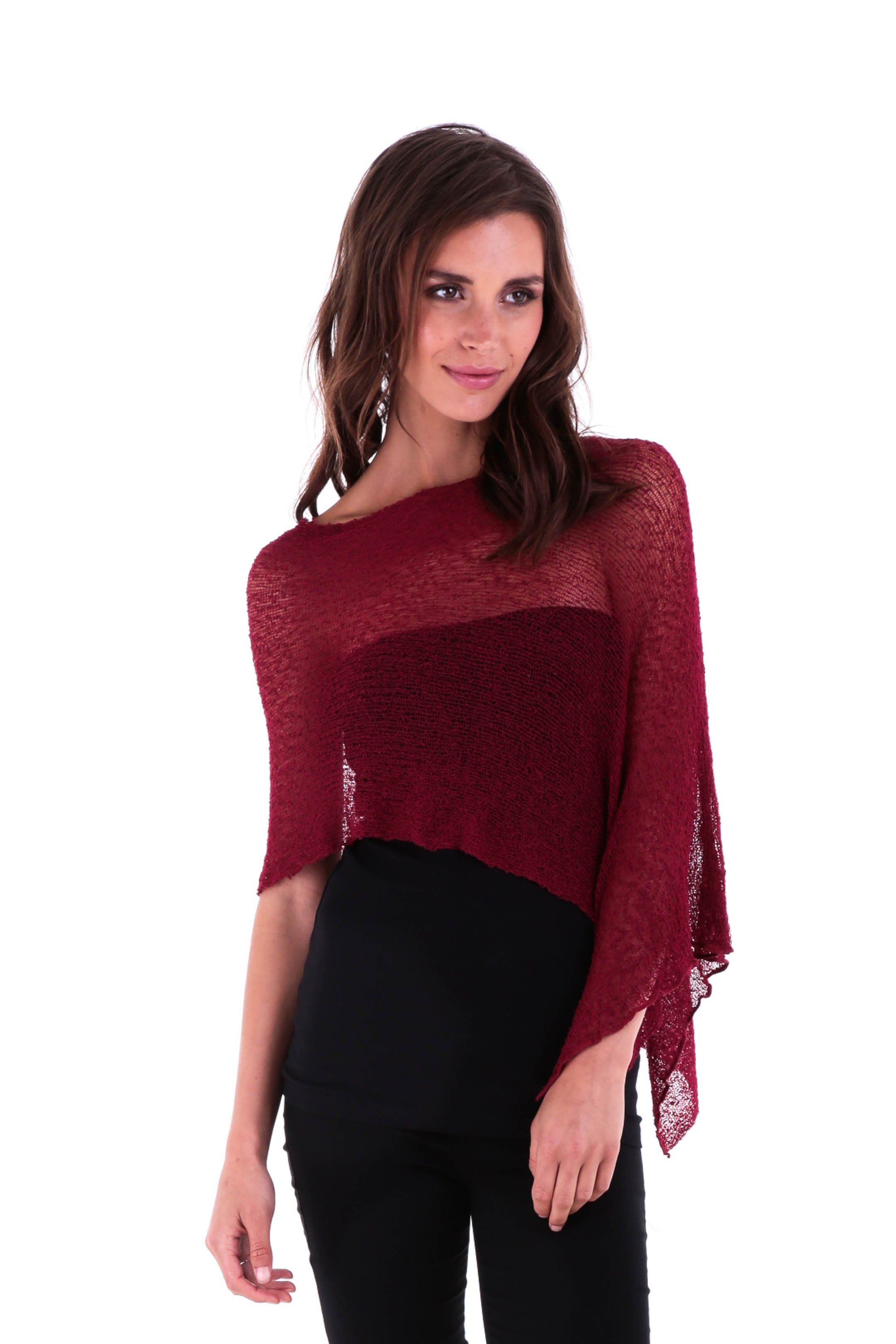 BrisenPoncho | Luftiger Strick-Poncho für den Sommer