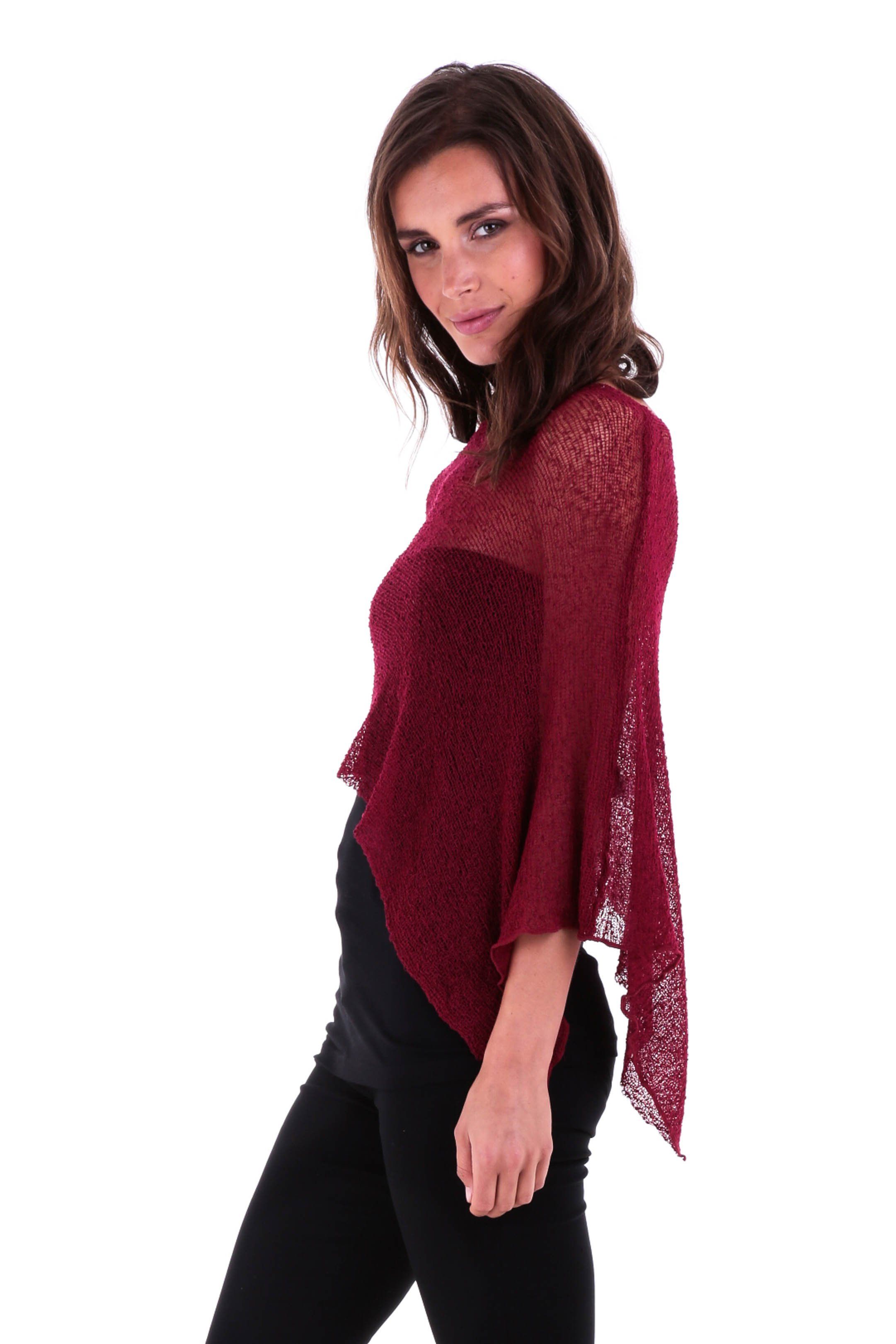 BrisenPoncho | Luftiger Strick-Poncho für den Sommer