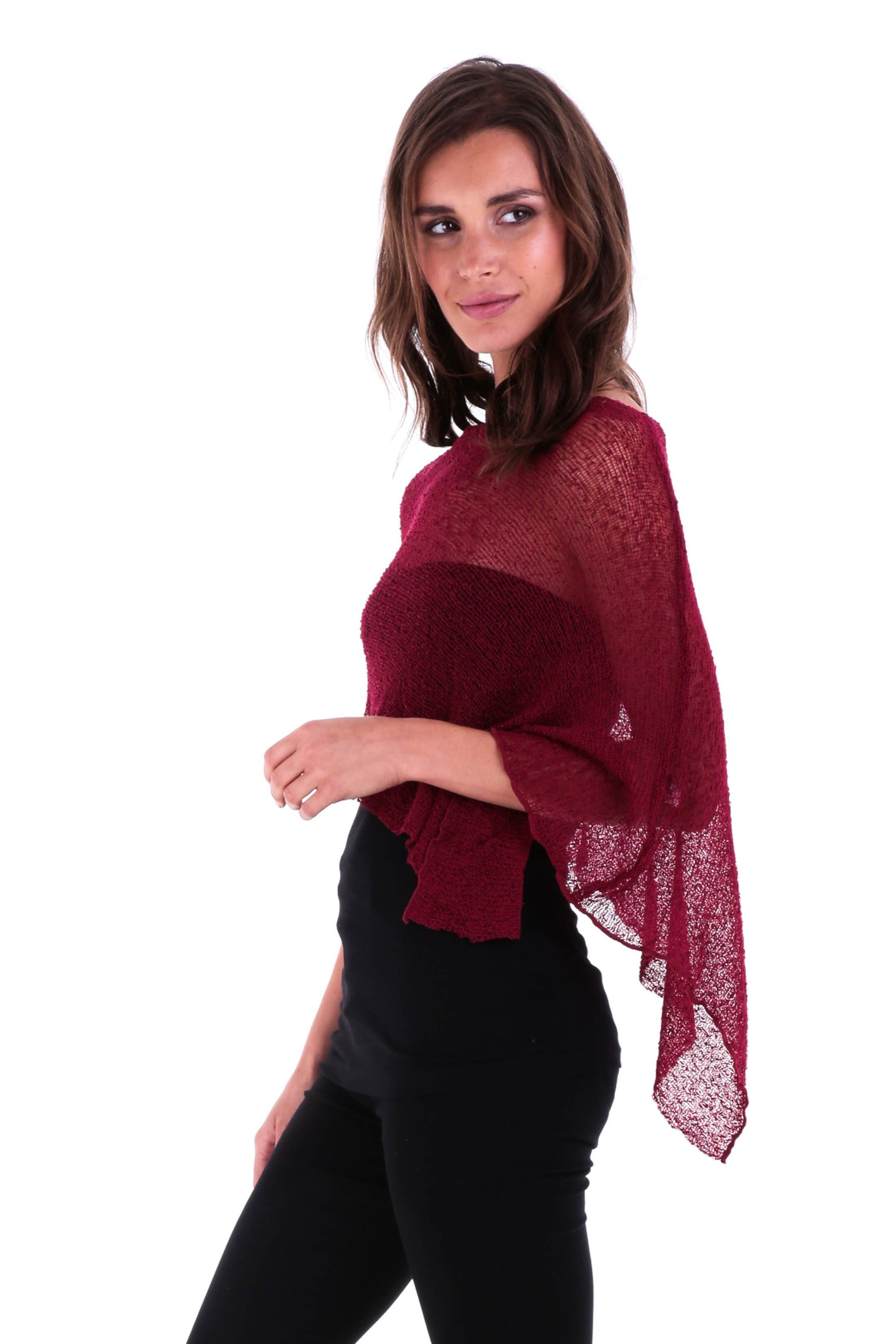 BrisenPoncho | Luftiger Strick-Poncho für den Sommer