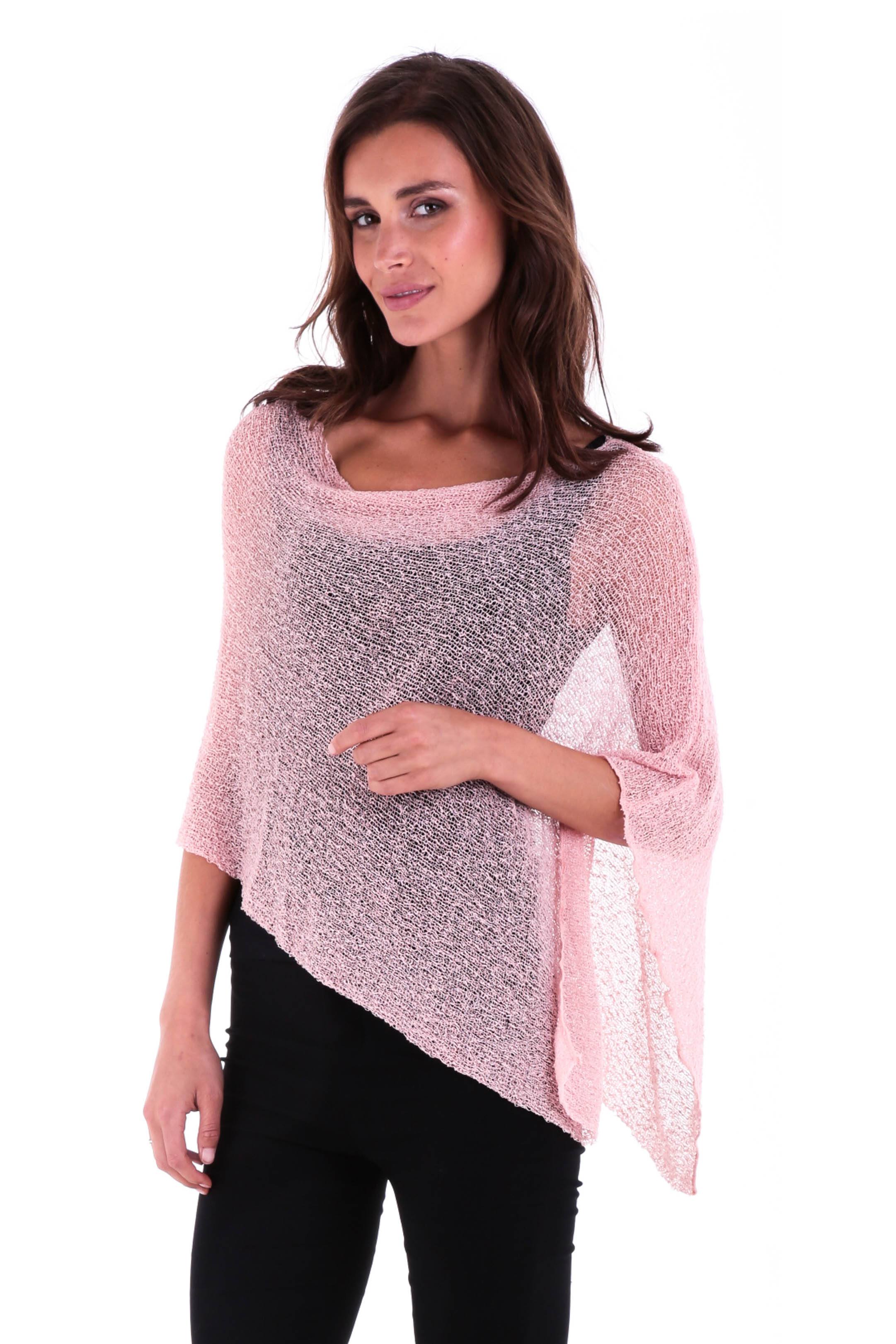 BrisenPoncho | Luftiger Strick-Poncho für den Sommer