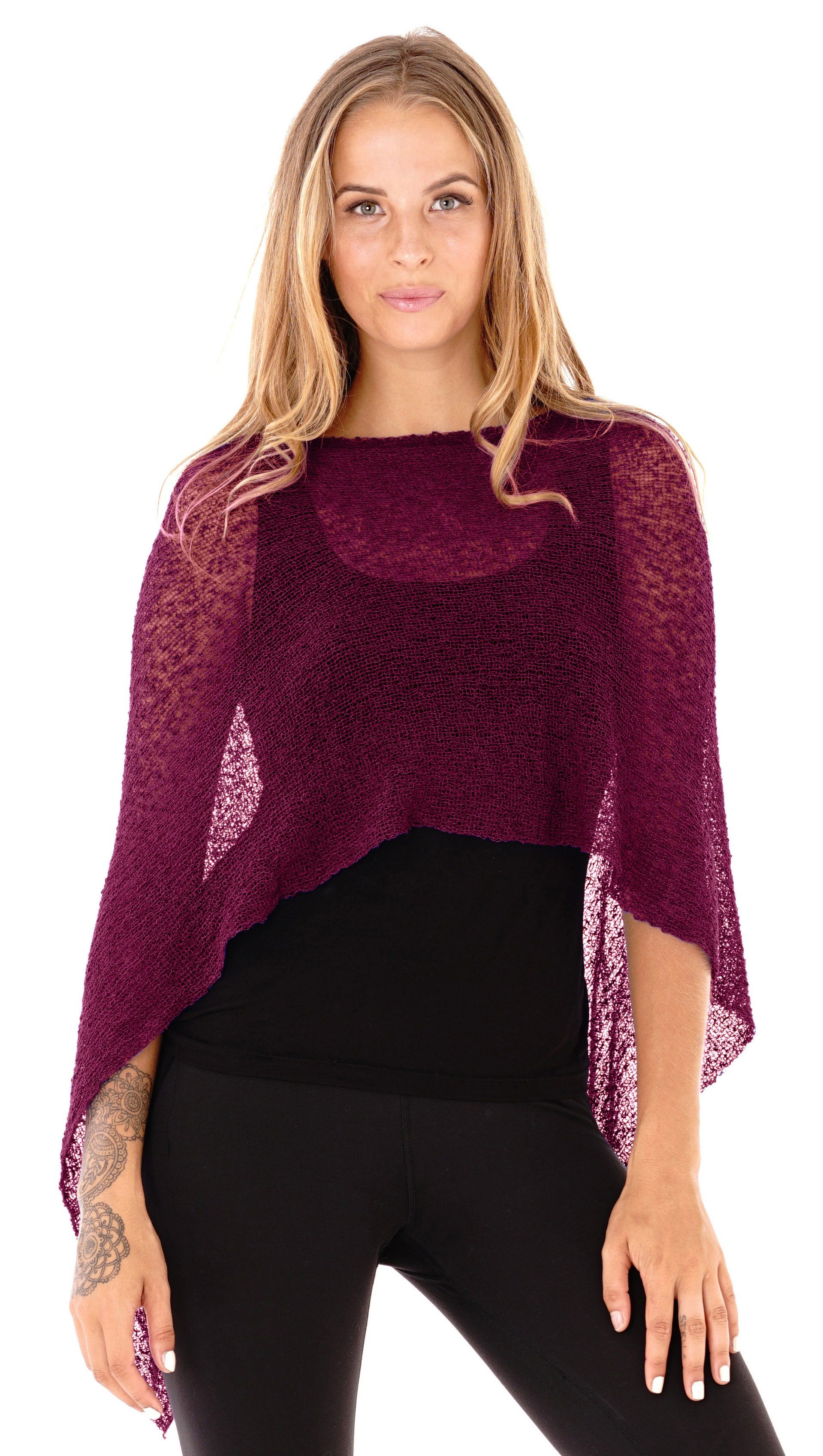 BrisenPoncho | Luftiger Strick-Poncho für den Sommer