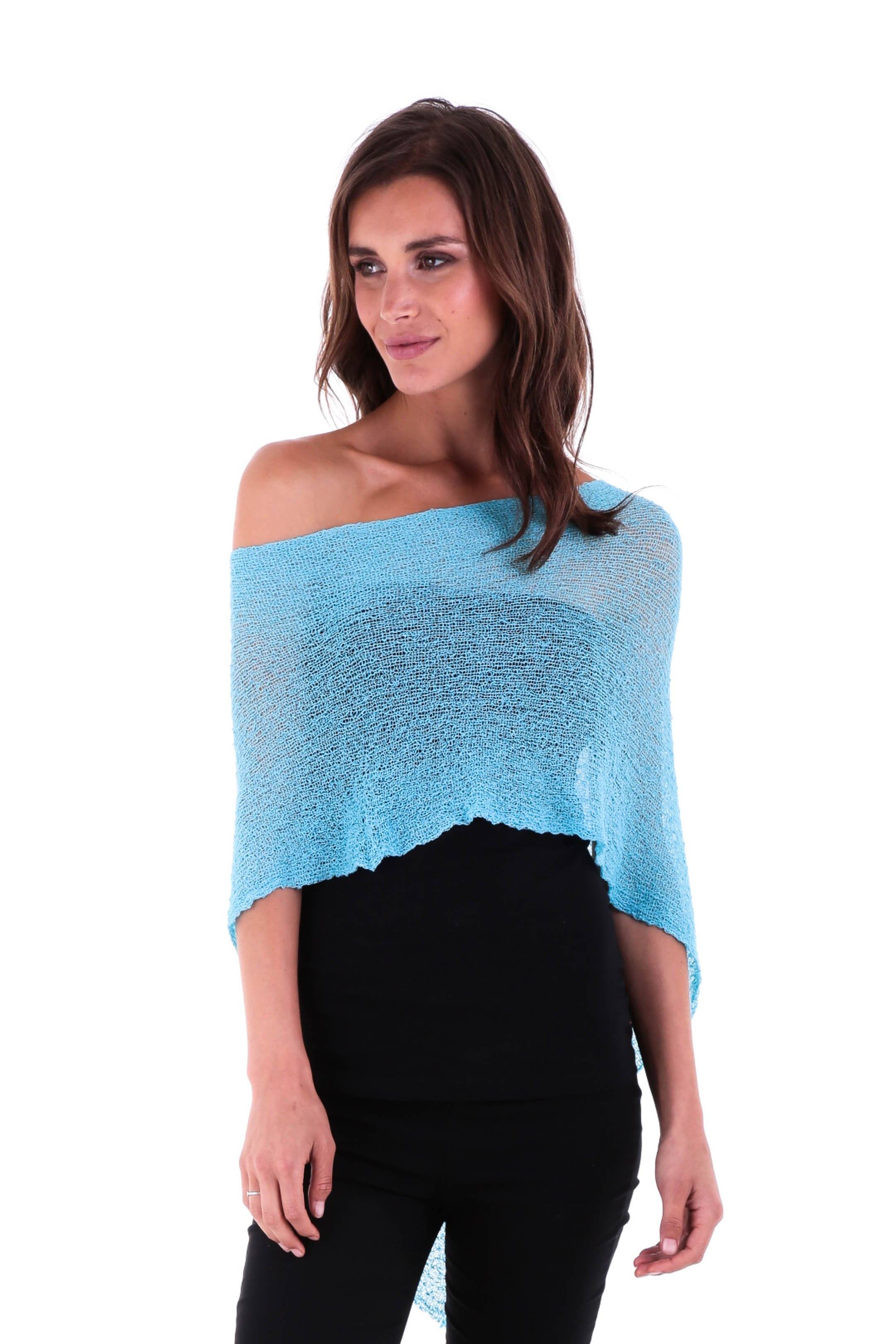 BrisenPoncho | Luftiger Strick-Poncho für den Sommer