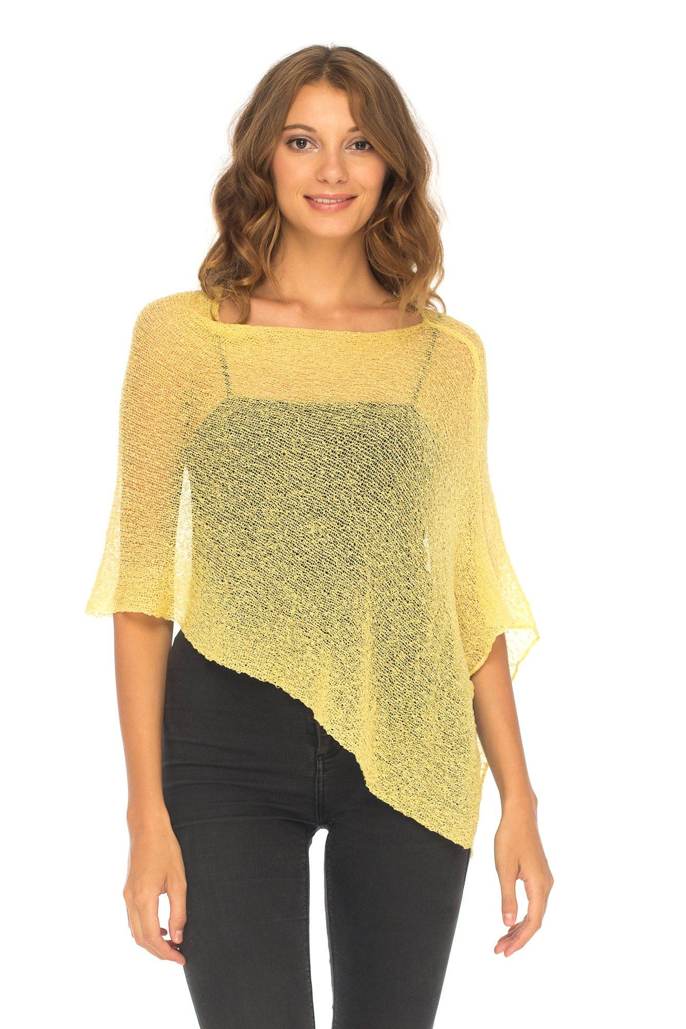 BrisenPoncho | Luftiger Strick-Poncho für den Sommer