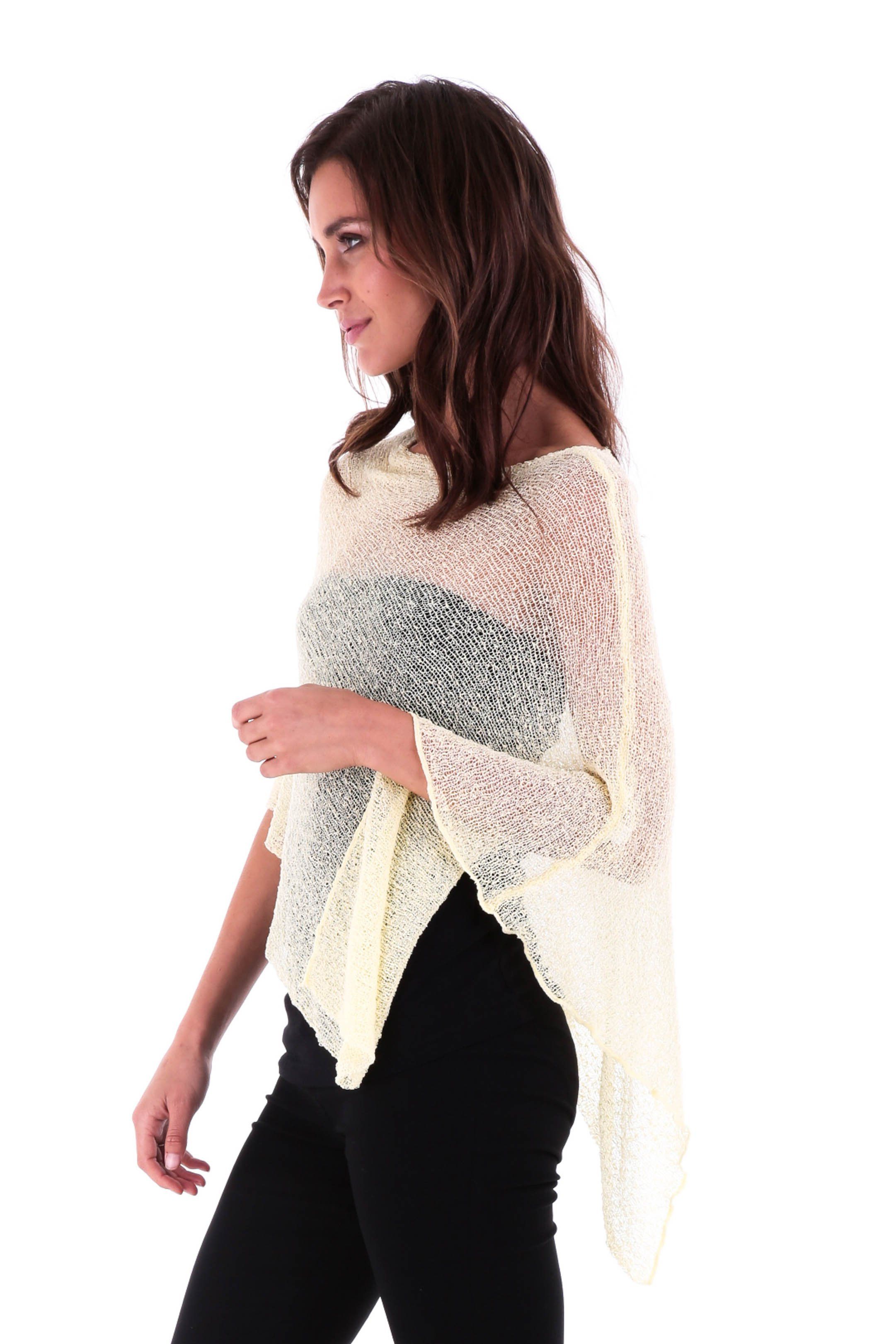 BrisenPoncho | Luftiger Strick-Poncho für den Sommer