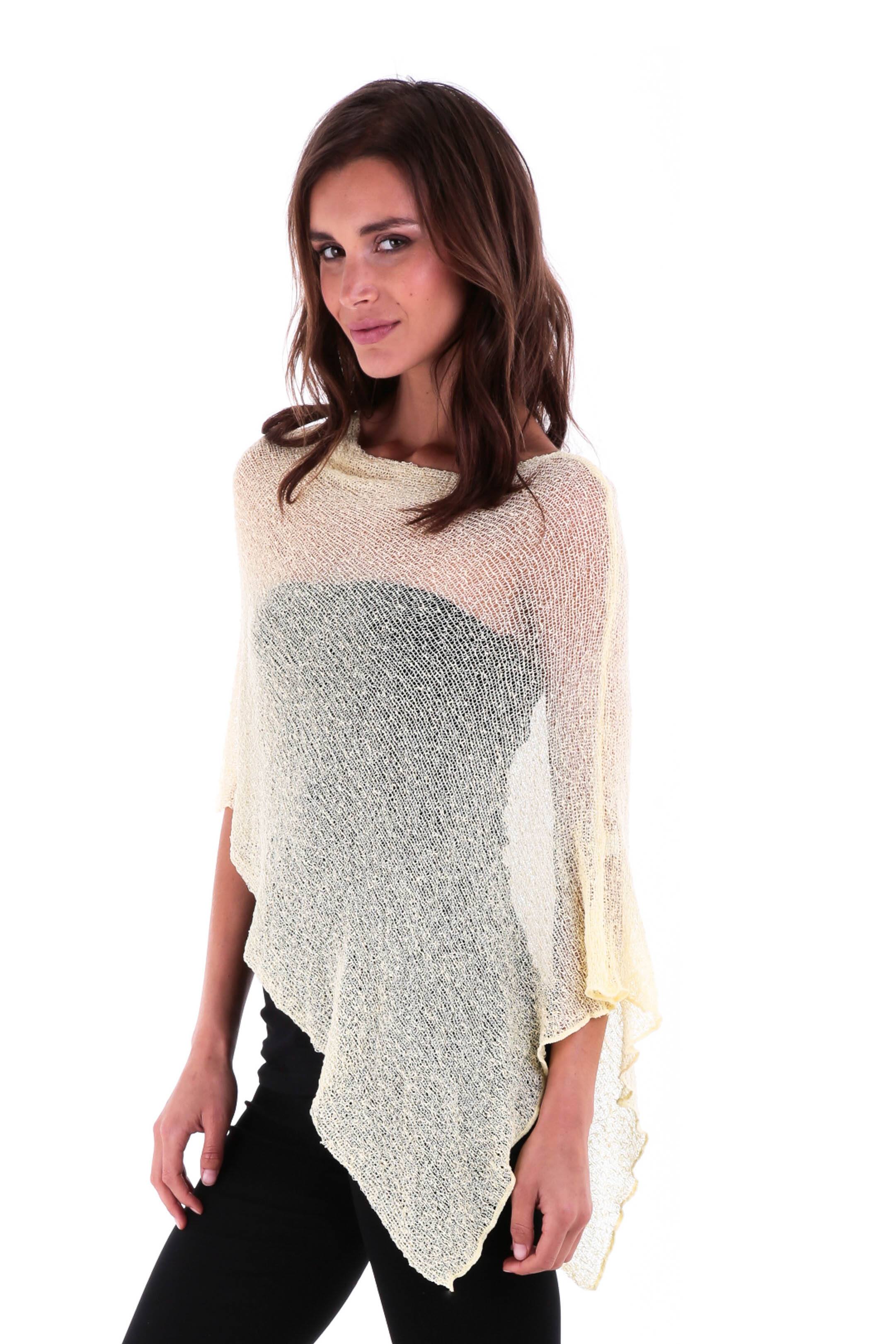 BrisenPoncho | Luftiger Strick-Poncho für den Sommer