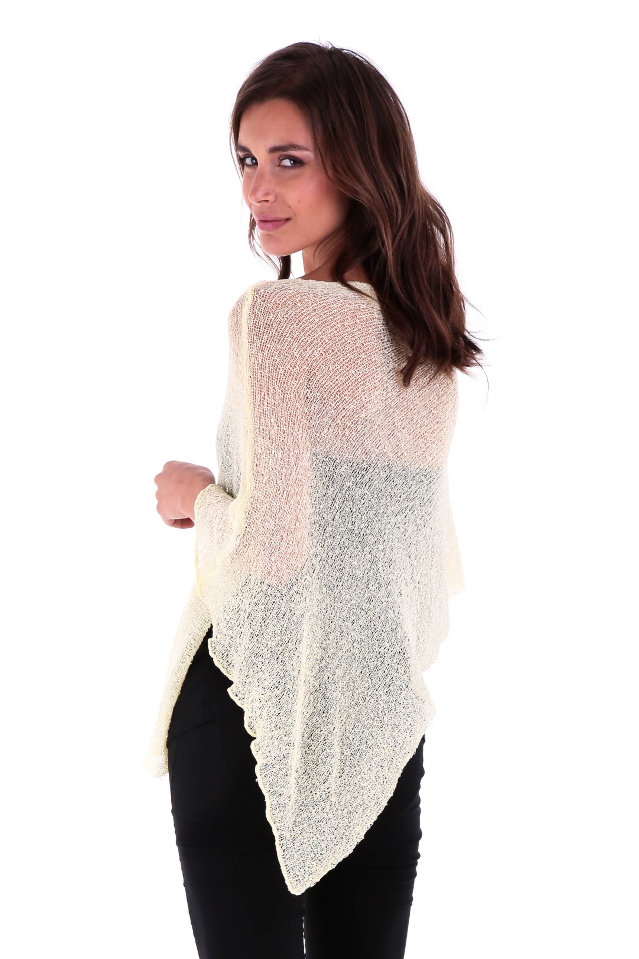 BrisenPoncho | Luftiger Strick-Poncho für den Sommer