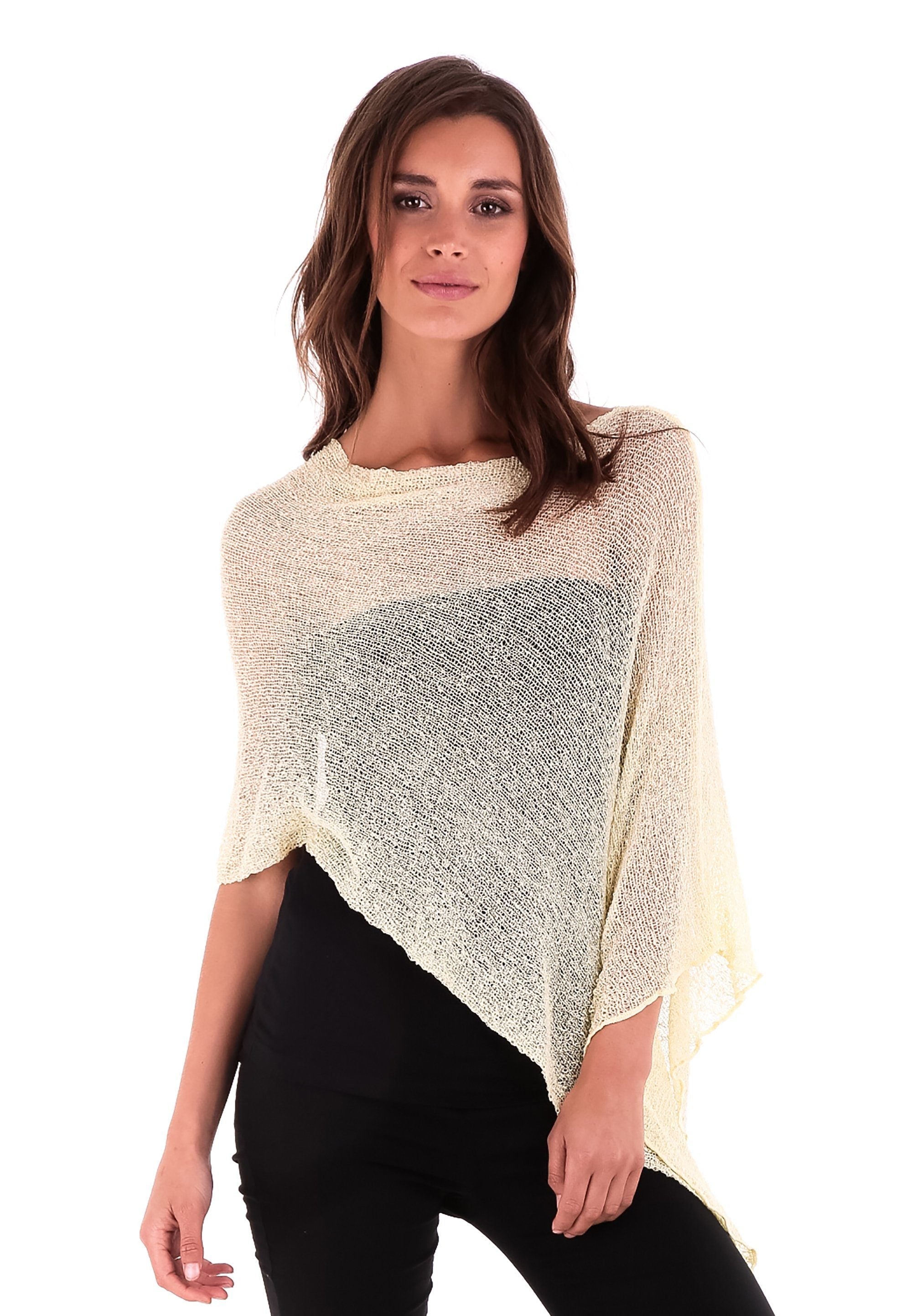 BrisenPoncho | Luftiger Strick-Poncho für den Sommer