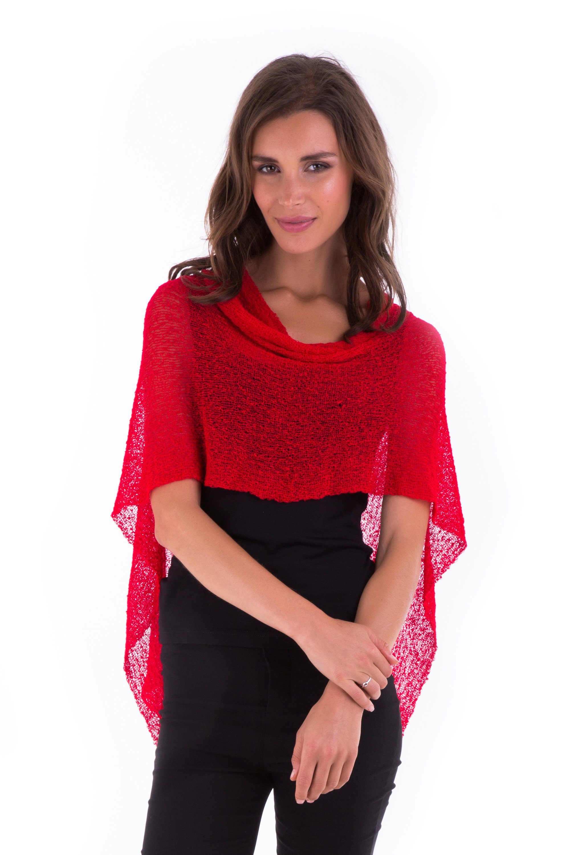 BrisenPoncho | Luftiger Strick-Poncho für den Sommer