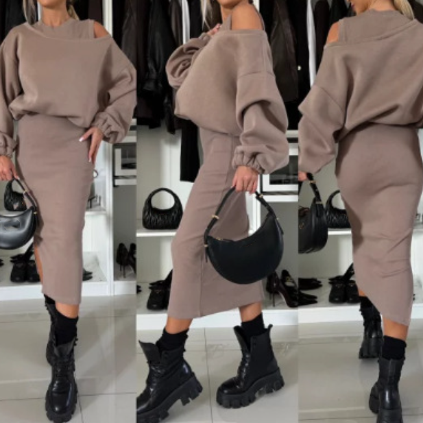 StilPassform | Sweatshirt & Kleid-Set mit Modernem Schnitt
